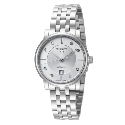 Tissot Carson 30mm Automatische Damenarmbanduhr - Elegante 30mm Armbanduhr für Damen aus Edelstahl mit kratzfestem Saphirglas und wasserdicht bis 50m – ideal für jeden Anlass.