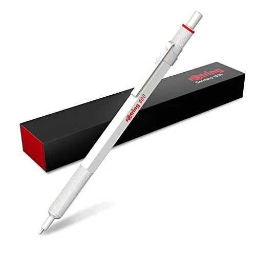rOtring 600 Kugelschreiber | Präzision und Komfort - Druckkugelschreiber mit nachfüllbarer schwarzer Tinte und ergonomischem Design für ermüdungsfreies Schreiben. Der hochwertige Metallschaft sorgt für ein angenehmes Schriftbild und optimale Handhabung.