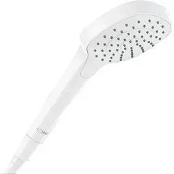 hansgrohe Croma Select E Handbrause 1jet EcoSmart - Duschbrause mit EcoSmart-Technologie für wassersparenden Genuss, elegante Mattweiß-Oberfläche und ergonomisches Design für ein optimales Duscherlebnis.