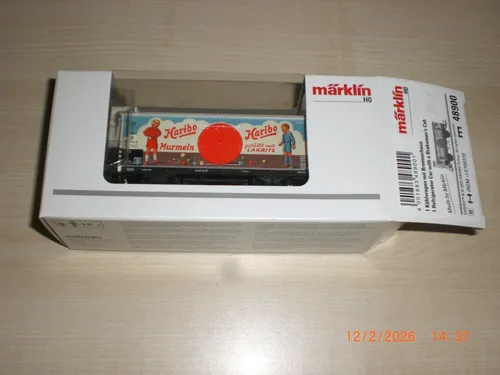 Märklin 48900 H0 Kühlwagen G10 Haribo - Reisewaggons für Modelleisenbahnen, detailgetreue Nachbildung des Haribo Kühlwagens, ideal für Sammler und Modellbauer.