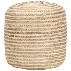 vidaXL Handgefertigter Sitzpuff aus Jute - Stilvolle Hocker, handgefertigt aus geflochtenen Jutesaiten für optimalen Komfort und eine gemütliche Wohnatmosphäre.