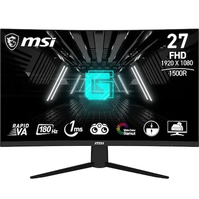 MSI G27C4DE E3 Gaming Monitor - Curved Gaming Monitor mit 180Hz Bildwiederholrate und 1ms Reaktionszeit für flüssiges Gameplay, ideal für Gamer.