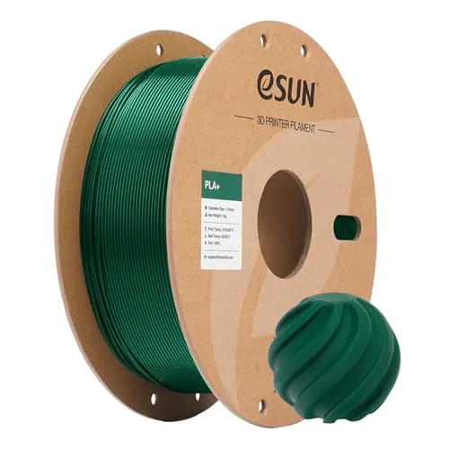eSUN PLA+ Filament 1.75mm, 3D Drucker Filament PLA Plus, Maßgenauigkeit +/- 0.03mm, 1kg Spule (2.2 LBS) 3D Druck Filament für 3D Drucker, Kieferngrün