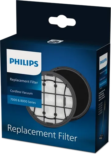 Philips Ersatzfilter XV1681/01 Philips Cordless VC 7000 & 8000 Series, Zubehör für XC7053, XC7055, XC7057, XC8055, XC8057, alle 6 Monate austauschbar
