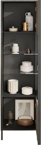 Home affaire Vitrine Everest Höhe 203 cm, Standvitrine mit 1 Tür Hochschrank, Anrichte, Soft/Self Closing, Korpus 22 mm