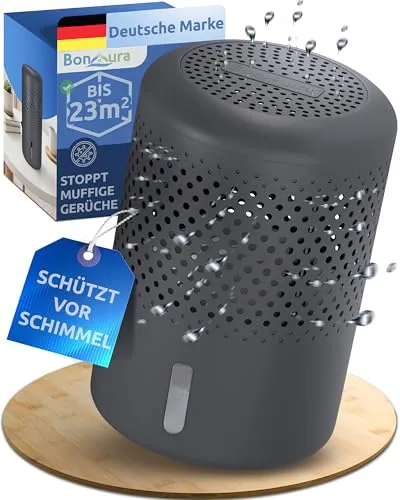 BonAura® Luftentfeuchter ohne Strom - Effektiver Raumentfeuchter für Bad, Keller und mehr - Luftentfeuchter für Räume bis 23m², inklusive 680g Nachfüllpack. Ideal gegen Schimmel und unangenehme Gerüche, sorgt für ein angenehmes Raumklima.