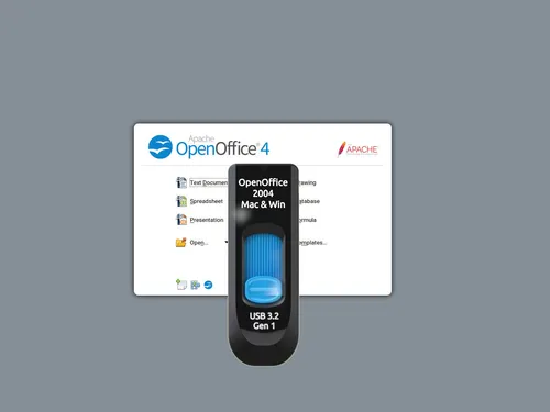 OpenOffice 2024 USB-Stick | Ohne Abo | Microsoft Office kompatibel Mac & Windows
