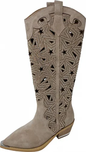 Alma En Pena Schaftstiefel Beige - Komfortabel und Stilvoll - Elegante Schaftstiefel für Damen in der Farbe Beige. Aus hochwertigem Leder gefertigt, bieten sie einen Blockabsatz von 4,5 cm für einen sicheren Stand. Ideal für jeden Anlass und perfekt kombinierbar.
