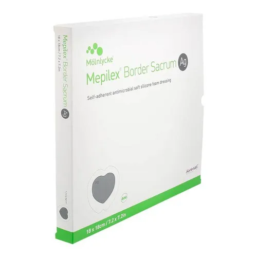 Mepilex Border Sacrum Ag Schaumverband 18x18 cm steril Inhalt: 5 St