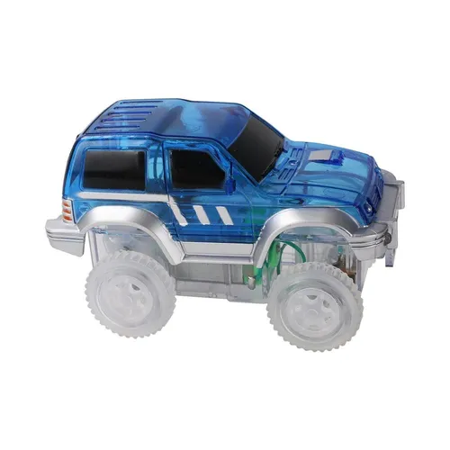 Cleverclixx 1x Rennbahnauto Blau Race Track Blue 1 Stück, elektrisches Auto