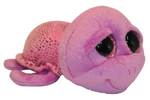 Ty® Kuscheltier TY Beanie Boo´s Plüschtier Schildkröte Slow-Poke lila + Glitzeraugen 1 (1-St), Glitzer Augen