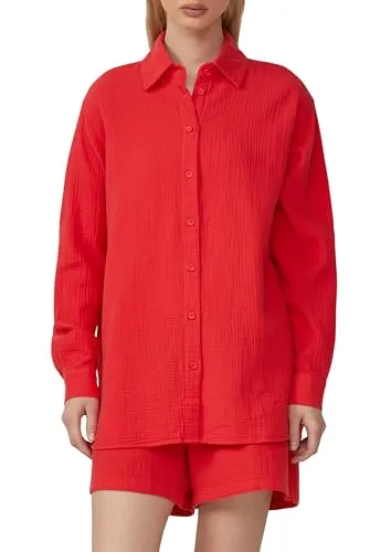 QS Langarmbluse aus Musselin – Lässige Hemdbluse - Entdecke die lässige Langarmbluse aus Musselin mit Oversize-Schnitt. Sie bietet hohen Tragekomfort und coole Vibes für entspannte Looks. Ideal für deinen täglichen Casual-Style! Perfekt für gemütliche Momente.