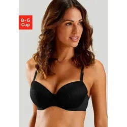 Schalen-BH LASCANA "Chiara", Damen, Gr. 100, Cup B, schwarz - Modischer Schalen-BH aus hochwertigem TACTEL® und LYCRA® mit grafischem Netz-Muster. Ideal für einen perfekten Sitz und hohen Tragekomfort. Perfekt für romantische Anlässe oder den Alltag.