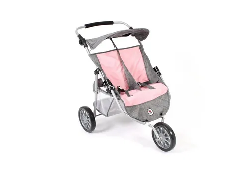 Bayer Chic 2000 Zwillings-Jogger Melange g - Zwillings-Jogger für zwei Kinder, komfortabel und wendig für entspannte Spaziergänge mit Zwillingen.