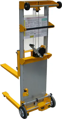 qteck Manuelle Minilifter Single 570mm - Sonstiger Werkstattbedarf mit hydraulischem Hub bis 2500mm und 181kg Tragkraft, ideal für schwere Lasten und präzises Absenken.