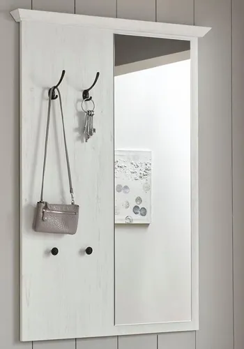 Home affaire Garderobenpaneel California mit Spiegel, 105 cm breit - Garderobenpaneele, platzsparende Lösung mit integriertem Spiegel aus FSC®-zertifiziertem Holzwerkstoff, ideal für kleine Räume.