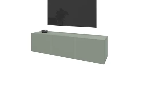 BORCHARDT MÖBEL Lowboard "Sophia" - TV-Schrank mit 3 Türen, grün (salbei), hängend oder stehend - Elegantes Lowboard mit viel Stauraum und grifflosem Design. Ideal für Ihre Unterhaltungselektronik, wahlweise zur Wandmontage oder stehend. Maße: B: 139 cm, H: 35 cm, T: 35 cm.