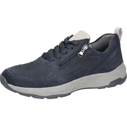 Waldläufer H-TOM Sneaker Schnürschuh, Komfortschuh in bequemer Schuhweite H (sehr weit) blau|grau 42,5 EU (8,5 UK)