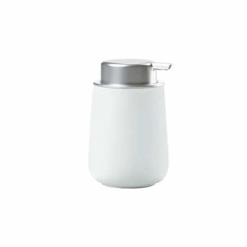 Zone Denmark Nova Seifenspender, weiß - Eleganter Seifenspender aus Porzellan mit Soft Touch Beschichtung, ideal für ein modernes Badezimmer. Teil der stilvollen Nova Kollektion.