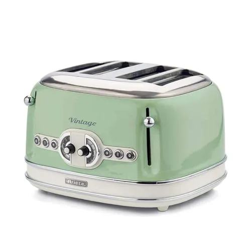 Ariete Vintage (ARI-156-GR) - Toaster im Retro-Design, perfekt für stilvolle Frühstücke und knusprige Toasts