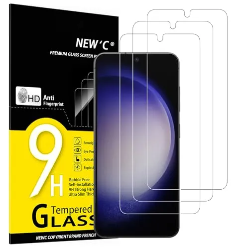 NEW'C 3 Stück für Samsung Galaxy S23 für Panzerglas, Frei von Kratzern, 9H Härte, HD Displayschutzfolie, 0.26mm Ultra-klar, Ultrabeständig