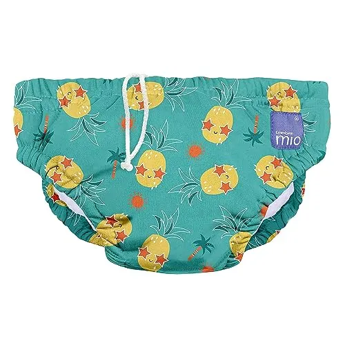 Bambino Mio, revolutionäre wiederverwendbare Schwimmwindel für Babys und Kleinkinder, Jungen und Mädchen, Alberne Ananas, M (6-12 Monate)