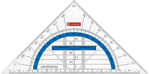BRUNNEN Zeichenlineal BRUNNEN Geometrie-Dreieck 16cm Griff azur 104975933