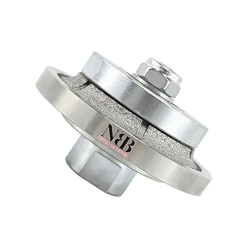 NBB Diamant-Profilscheibe Diamantfräser mit Eisenabdeckung Fräsbohrer Diamant-Profilrad Bohrer zum Profilieren für Porzellan Fliesen Keramik Granit Marmor Stein für Winkelschleifer(Half-Bullnose B5)