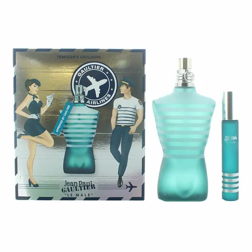 Jean Paul Gaultier Le Male Eau de Toilette 125ml + Mini 20ml - Eleganter Herrenduft im Set: 125ml Eau de Toilette plus 20ml Mini. Ideal für unterwegs und jeden Anlass. Verleihen Sie Ihrem Auftritt eine unverwechselbare Note.