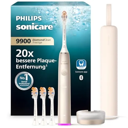 Philips Sonicare DiamondClean 9900 Prestige Zahnbürste - Elektrische Zahnbürste mit SenseIQ Technologie für individuelle Putzanpassung und 5 Putzmodi für optimale Mundgesundheit.