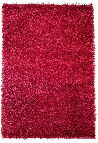 Rug Studios Teppich LIMO SHAGGY HANDGEKNÜPFT, Rechteckig, Höhe: 40 mm, Handgeknüpft, 70 x 140 cm, Rot