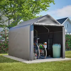 Zeltgarage Motorrad Fahrradzelt - Langlebig und Wasserdicht - Kategorie: Gartenhäuser, Geräteschuppen & Carports. Ideal als Kleingarage oder Unterstand, einfach zu montieren und korrosionsbeständig für einen langfristigen Schutz.