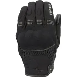 Richa Scope wasserdichte Motorradhandschuhe, schwarz, Größe M - Wasserdichte Motorradhandschuhe mit Aquashell LTZ Membran und optimaler Belüftung durch Air Mesh-Einsätze. Perfekt für Fahrten bei jedem Wetter.