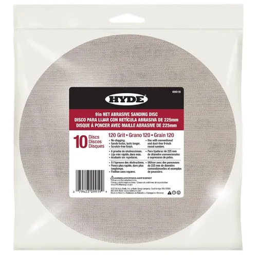 Hyde Netz Wandschleifscheiben 22,9 cm, Körnung 120, 10er-Pack