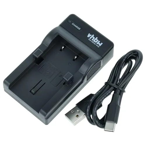vhbw USB Ladegerät kompatibel mit Olympus Camedia C-5000 Zoom, C-470 Zoom, C-50 Zoom, C-60 Zoom Kamera Camcorder/Akku - Ladeschale, Ladeanzeige, 4,2 V
