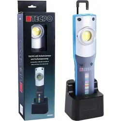 TECPO LED Werkstattlampe mit Farbanpassung - Energiesparlampe mit 800 Lumen und hoher Farbwiedergabe, ideal für Lackier- und Reinigungsarbeiten dank beständiger Glaslinse.