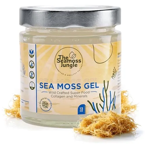 Sea Moss Gel - Golden - 500 ml - St. Lucia - Laborgetestet - Dr. Sebi Inspiriert - Reich an Vitaminen & Mineralien - Superfood für Gesundheit & Wellness