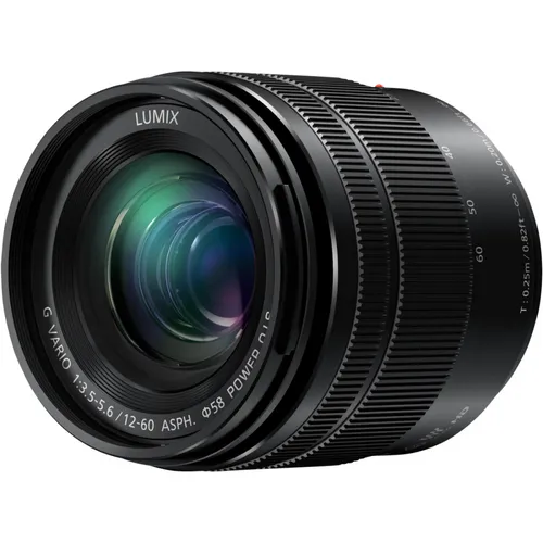 Panasonic H-FS12060E LUMIX G Vario 12-60 mm - 5x Zoom Objektiv mit Power O.I.S., Staub- und Spritzwasserschutz für kompromisslose Aufnahmen