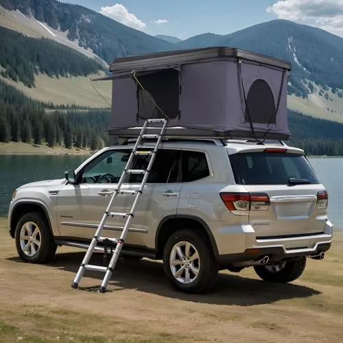 VEVOR Dachzelt Hartschale für 2-3 Personen - Wasserdichtes Dachzelt für Jeep, SUV und Truck, ideal für Outdoor-Abenteuer mit robusten Materialien und atmungsaktiven Mesh-Fenstern.