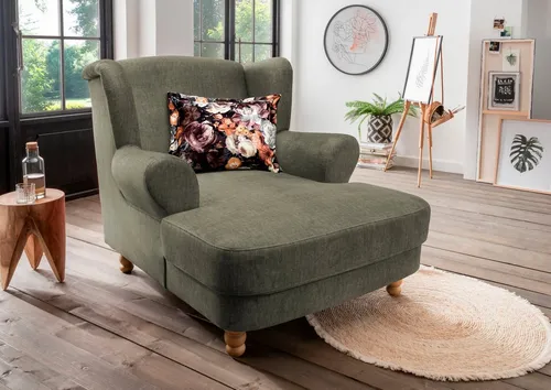 Home affaire Loveseat Tassilo - XXL Sessel mit Kaltschaumpolsterung für hohen Sitzkomfort und gute Luftzirkulation. Das klassische Design und die eleganten Eiche Füße verleihen jedem Raum eine edle Note.