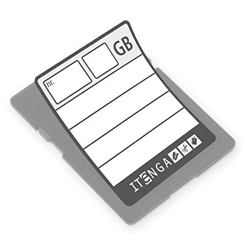itenga 24 x Etikett Aufkleber Sticker für SD Speicherkarte 20 x 25 mm zur Archivierung, Ordnung, Sortierung