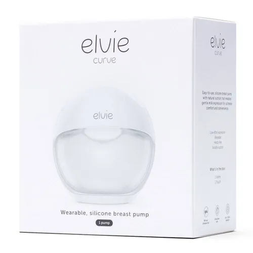 Elvie Curve - tragbare Silikon-Milchpumpe - Handmilchpumpen, innovative und tragbare Lösung für flexibles Abpumpen, perfekt für unterwegs und aus Silikon für hohen Komfort.