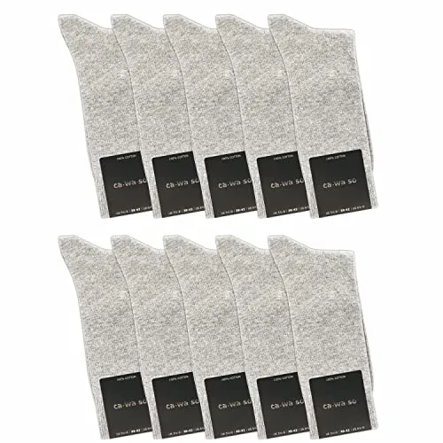 ca·wa·so Herren Socken aus 100% Baumwolle | Komfortable Freizeitsocken im 10er-Set - Herrensocken aus 100% Baumwolle, nahtlos und mit verstärkter Ferse & Spitze für höchsten Tragekomfort und lange Haltbarkeit. Ideal für Alltag und Freizeit.