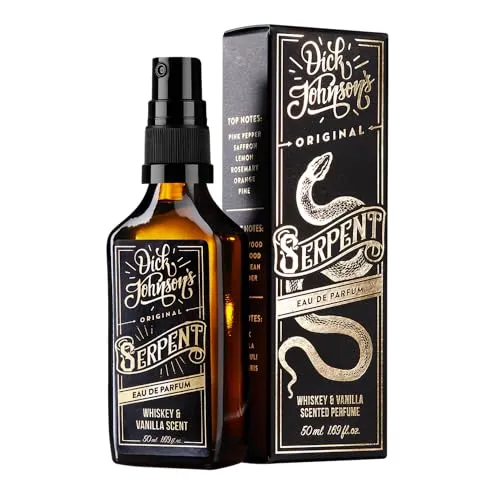Dick Johnson® Serpent Eau de Parfum Whiskey & Vanille 50 ml – Maskuliner Herrenduft - Eau de Parfum mit einzigartiger Duftkomposition aus Whiskey und Vanille. Ideal für den modernen Mann, der das Besondere sucht – ein faszinierendes Small-Batch-Produkt von Dick Johnson®.