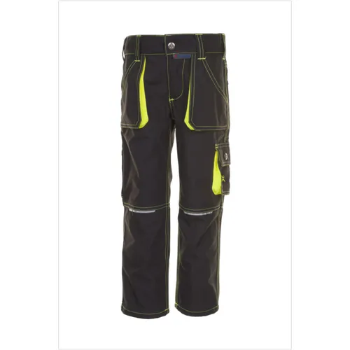 Planam  Junior Bundhose anthrazit/gelb Gr. 122/128, 6110122
