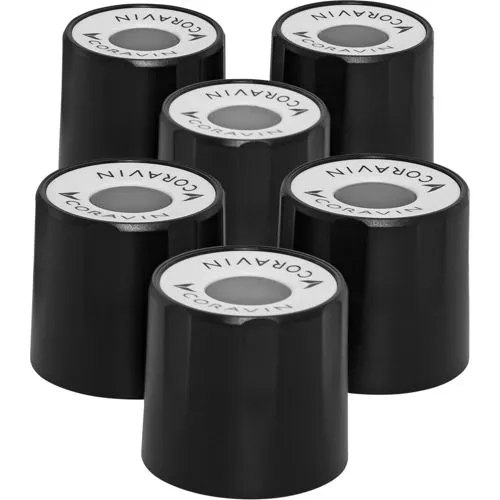 Coravin Schraubverschlüsse 6er Pack - Perfekte Weinkonservierung - Weinverschlüsse & -ausgießer: Verlängern Sie die Lebensdauer Ihrer Weine mit wiederverwendbaren Schraubverschlüssen, ideal für bis zu 3 Monate Frische und optimalen Geschmack.