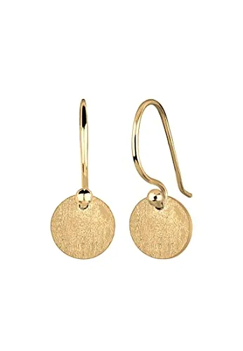 Elli Ohrringe Damen Ohrhänger Geo Plättchen Minimal Trend Matt - Moderne Ohrringe aus mattem 925 Sterling Silber, handgefertigt und anlaufgeschützt. Perfekt für jeden Anlass und ein ideales Geschenk für besondere Momente.