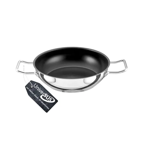 GastroSUS Industar PLUS Schmorpfanne 24 cm - Bratpfanne mit UniverSUS Oberflächenstruktur, frei von PFAS und PTFE, ermöglicht hohe Temperaturen für krosses Anbraten. Ideal für Steaks und Bratkartoffeln, geeignet für alle Herdarten.