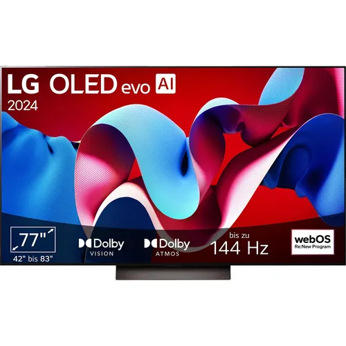 LG OLED77C43LA OLED evo TV - 77 Zoll 4K SMART TV - OLED-TVs mit 4K OLED evo Technologie für tiefstes Schwarz und brillante Farben. Inklusive Dolby Vision & Atmos für ein beeindruckendes Heimkinoerlebnis.