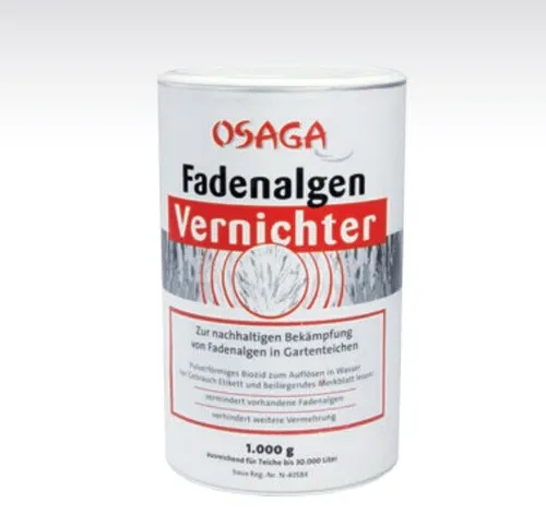 Osaga Fadenalgenvernichter für 90.000 Liter - Effektiver Algenvernichter für Aquarien und Teiche - Wasseraufbereiter, bekämpft Fadenalgen effektiv und sorgt für klares, gesundes Wasser in Ihrem Teich oder Aquarium.
